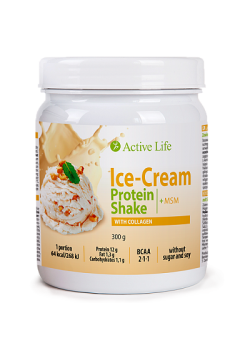 ИЗЧЕРПАН - Протеинов шейк със сладолед и колаген Active Life, 300 гр.